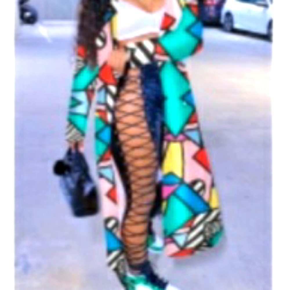 Full Length Multi Color Duster/ Cardigan